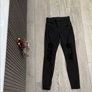 Black Distressed Women Jeans